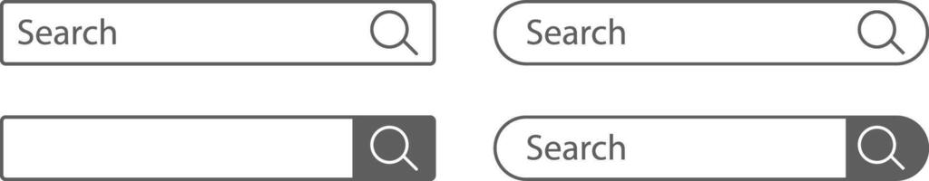 Search bar web template icon. Searching engine browser mockup. web page internet browser vector