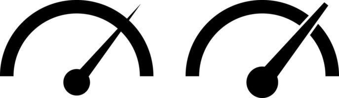 Speedometer icon set. speed indicator. dial indicator. high barometers, dashboard with arrows vector