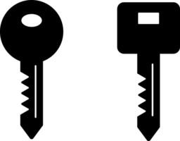 key icon set. access account login password icons. house key sign security symbol vector
