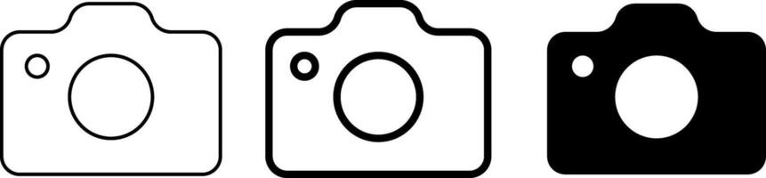 Photo camera icon set. snapshot sign. photography icons. digital app modern minimalist symbol vector