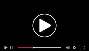 Multimedia player template. Online broadcasting. interface and navigation icons. social media interface. vector