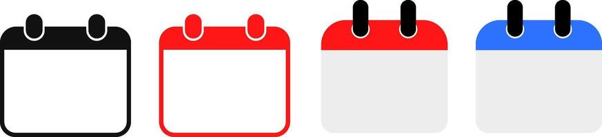 Calendar planner template collection. Contains icons date. Schedule icon symbol vector