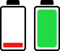 Battery charging icon. battery charge levels. Concept power, energy, low ,empty sign. battery level indicator symbol vector