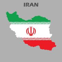 map of iran with flag vector