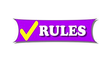 Rules - Established guidelines or principles that govern behavior, systems, or procedures. video