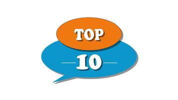TOP 10 - Text on Color Banner - Animation. video