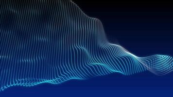 Abstract blue background with wave in motion video