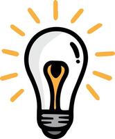 A light bulb with a sun shining in it vector
