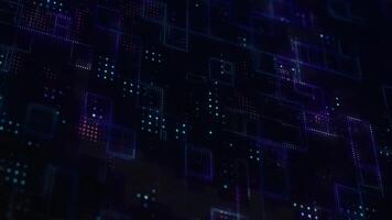 Digital network connections forming a futuristic grid pattern video