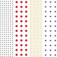 a set of polka dot patterns in different colors vector