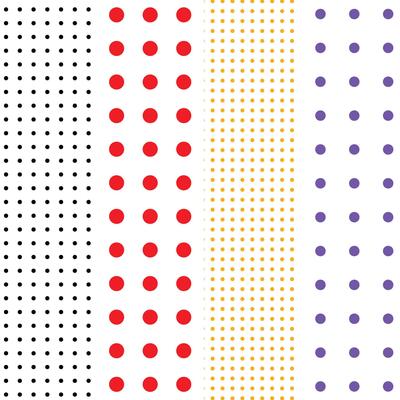 a set of polka dot patterns in different colors