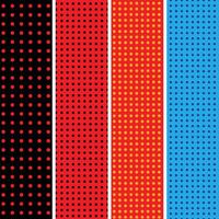 four different colored polka dot patterns vector