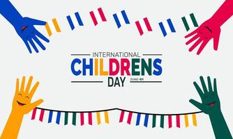 Childrens Day reminds us to protect educate and nurture every child so they can grow up safe strong and full of dreams. vector