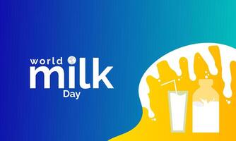 Milk is a key source of essential nutrients and World Milk Day reminds us of its value in building strong bones and supporting growth in children and adults vector