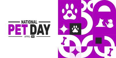 On National Pet Day, we recognize the special bond between humans and pets, honoring the unconditional love they offer every day. vector