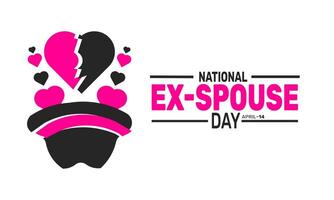 National Ex Spouse Day is for acknowledging the role your ex played in your journey and letting go of past anger with grace and maturity. vector