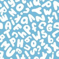 Seamless pattern with cloud letters vector