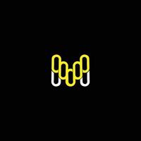 Abstract WM Interlocking Link Logo vector