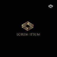 Luxury Optical Linear Square SSSS Monogram Logo Template vector