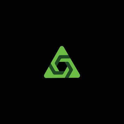 Geometric Green Triangle with Interlocking Hexagon Loop
