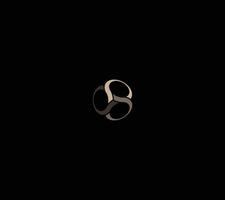 Abstract Brown Interlocking Trinity Loop Symbol vector