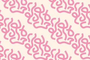 A bold hand drawn pattern of pink scribbles on a cream background. Perfect for trendy wrapping paper, fashion prints, or digital assets. vector