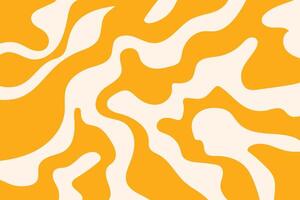 Yellow Retro Wavy Background. Groovy yellow and cream wavy abstract background. Perfect for retro-inspired layouts, packaging, and posters. vector