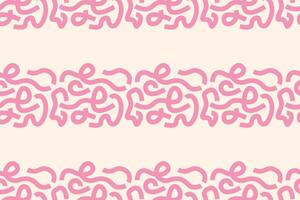 Marker pen drawn bold doodle lines pattern. Abstract modern geometric curved wavy ornament background. Perfect for trendy wrapping paper, fashion prints or digital assets. vector