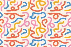 Vintage style pattern with winding, hand-drawn hose. Suitable for packaging, digital background vector