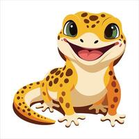 leopard gecko look forward vector
