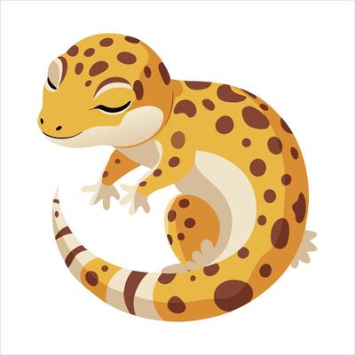 leopard gecko sleeping