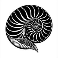 Nautilus Shell Spiral vector