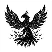 Phoenix Rising from Ashes vector