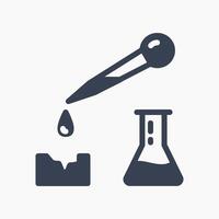 Design Illustration graphic of Dropper icon with glyph style. Suitable for UI, mobile design, web design, etc. vector
