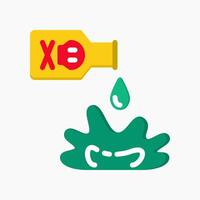 Design Illustration graphic of Acid Bottle icon with flat style. Suitable for UI, mobile design, web design, etc. vector