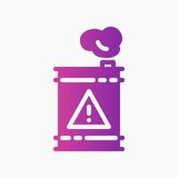 Design Illustration graphic of Chemical Waste icon with gradient style. Suitable for UI, mobile design, web design, etc. vector