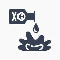 Design Illustration graphic of Acid Bottle icon with glyph style. Suitable for UI, mobile design, web design, etc. vector