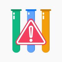 Design Illustration graphic of reactive test tube icon with flat style. Suitable for UI, mobile design, web design, etc. vector