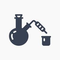 Design Illustration graphic of Distillation icon with glyph style. Suitable for UI, mobile design, web design, etc. vector