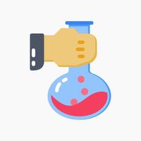 Design Illustration graphic of Erlenmeyer Flask icon with flat style. Suitable for UI, mobile design, web design, etc. vector