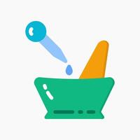Design Illustration graphic of mixing experiment icon with flat style. Suitable for UI, mobile design, web design, etc. vector