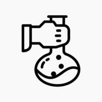 Design Illustration graphic of Erlenmeyer Flask icon with line style. Suitable for UI, mobile design, web design, etc. vector