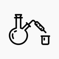 Design Illustration graphic of Distillation icon with line style. Suitable for UI, mobile design, web design, etc. vector