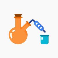 Design Illustration graphic of Distillation icon with flat style. Suitable for UI, mobile design, web design, etc. vector