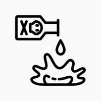 Design Illustration graphic of Acid Bottle icon with line style. Suitable for UI, mobile design, web design, etc. vector
