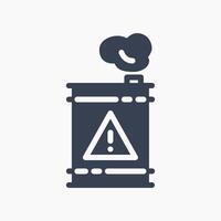 Design Illustration graphic of Chemical Waste icon with glyph style. Suitable for UI, mobile design, web design, etc. vector
