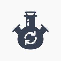 Design Illustration graphic of Mixing tube icon with glyph style. Suitable for UI, mobile design, web design, etc. vector