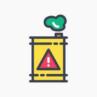 Design Illustration graphic of Chemical Waste icon with colored line style. Suitable for UI, mobile design, web design, etc. vector