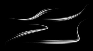 A Collection of Elegant Abstract Lines Set Against a Deep Black Background, Merging Aesthetics and Style vector