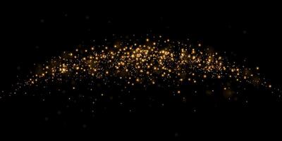 A Mesmerizing Display of Glittering Golden Particles Set Against a Rich, Dark Background for Visual Impact vector